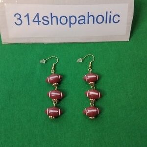Pierced Football Earrings